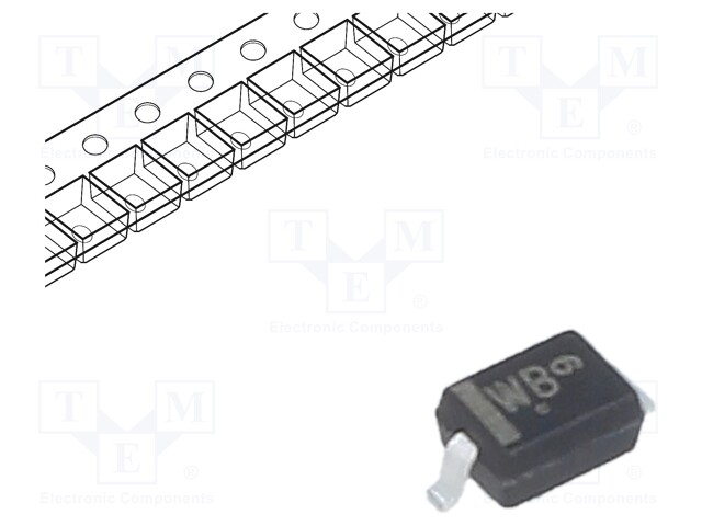 Diode: Zener; 0.3W; 10V; SMD; reel,tape; SOD323; single diode