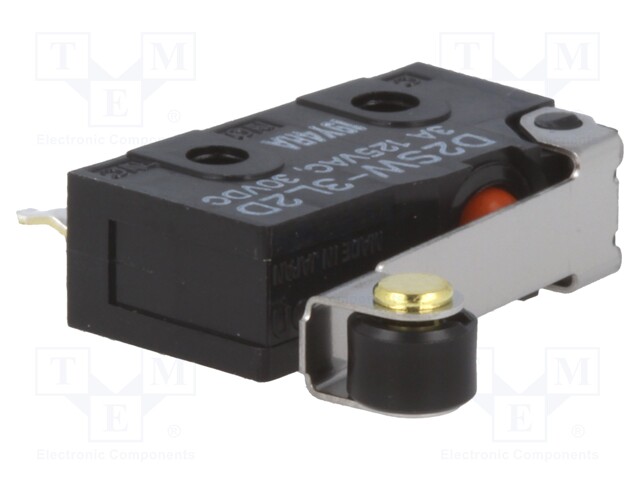 Microswitch SNAP ACTION; with lever (with roller); SPDT; Pos: 2