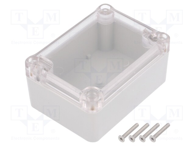 Enclosure: multipurpose; X: 64mm; Y: 88mm; Z: 41mm; ABS; grey; gasket