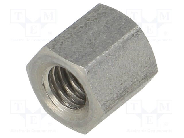 Screwed spacer sleeve; Int.thread: M5; 8mm; hexagonal