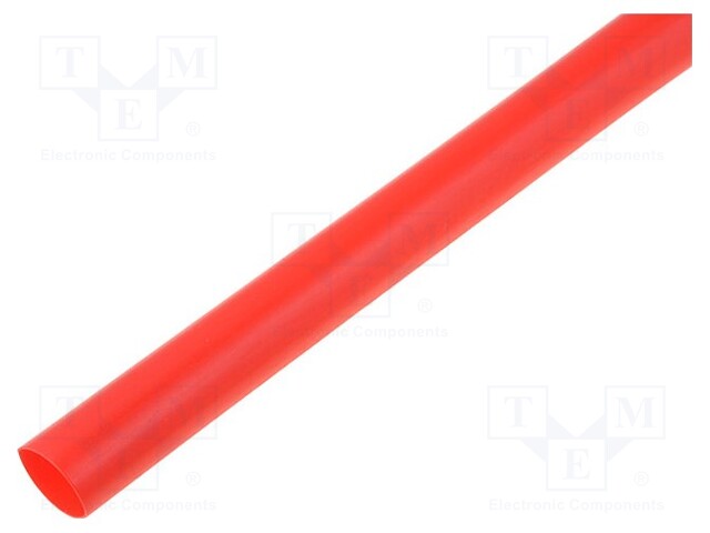 Heat shrink sleeve; 8mm; L: 1m; 4: 1; red; Temp: -55÷125°C