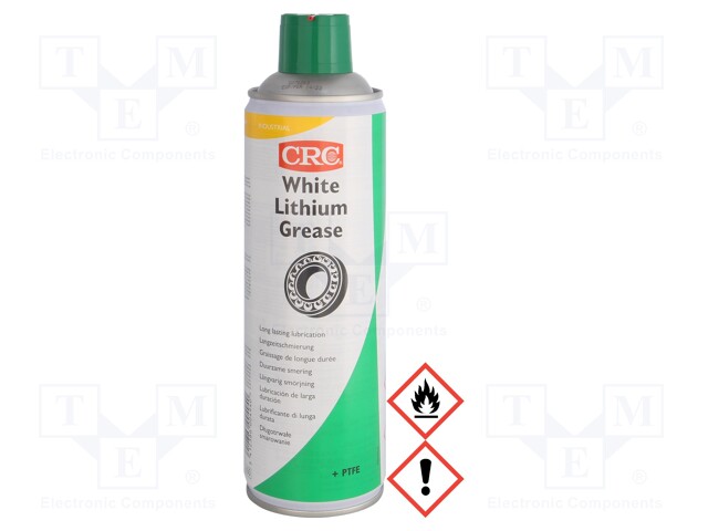 Grease; white; spray; Ingredients: PTFE; can; White Lithium Grease