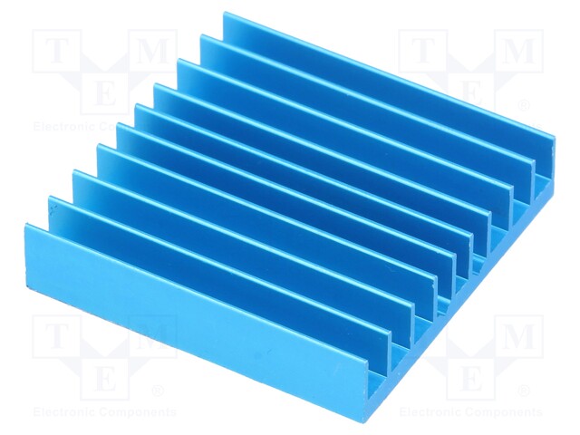 Heatsink: extruded; grilled; blue; L: 35mm; W: 35mm; H: 7.5mm