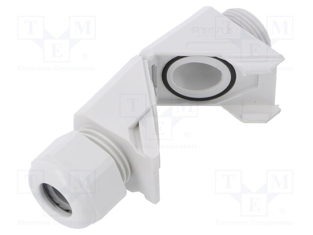 Cable gland; angular; M20; IP68; Mat: polyamide; grey