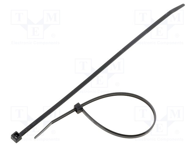 Cable tie; L: 190mm; W: 3.5mm; polyamide; 135N; black; Ømax: 50mm