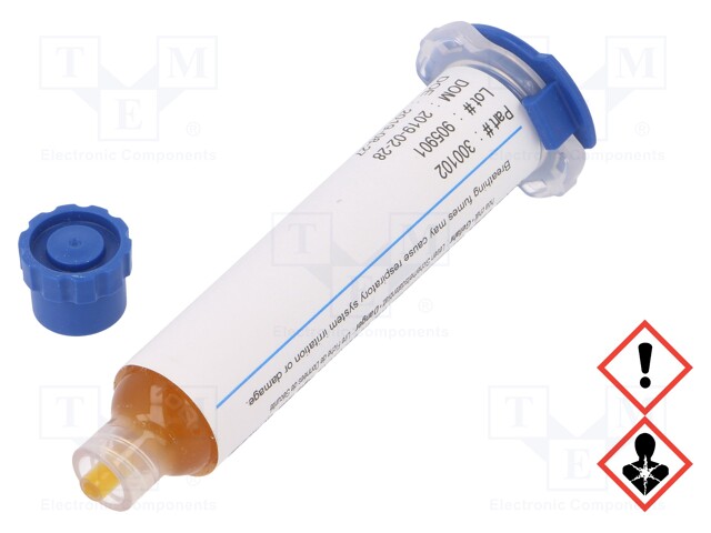 Flux: rosin based; No Clean; gel; syringe; 10ml; SMD soldering