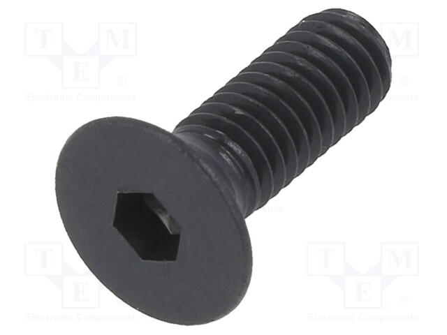 Screw; M4x12; DIN: 7991; Head: countersunk; imbus; steel; HEX 2,5mm