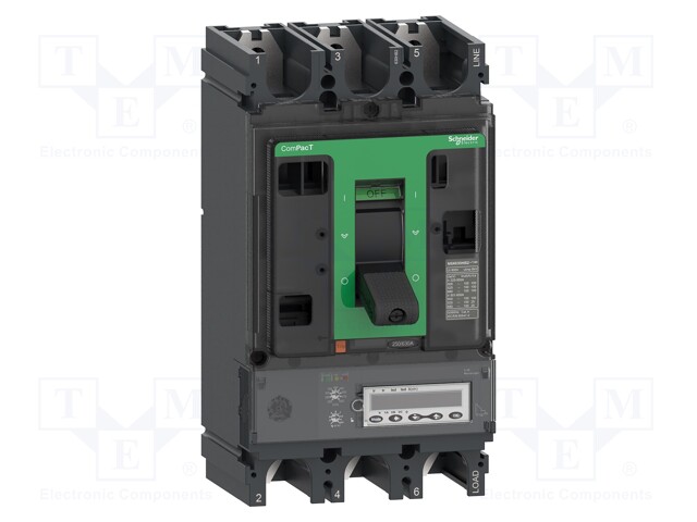 Power breaker; Poles: 3; DIN; Inom: 630A; NSX; IP40; -25÷70°C; 690VAC