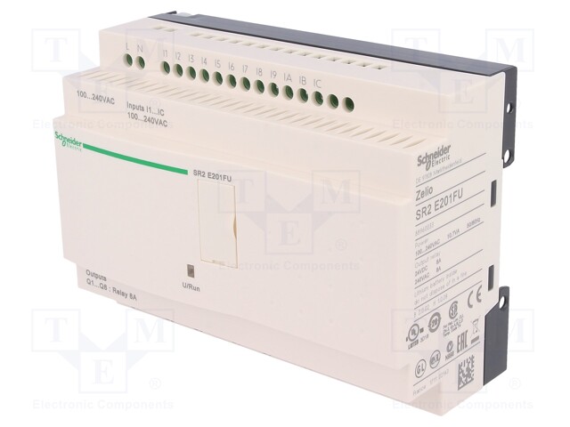 Programmable relay; IN: 12; Anal.in: 0; OUT: 8; OUT 1: relay; DIN