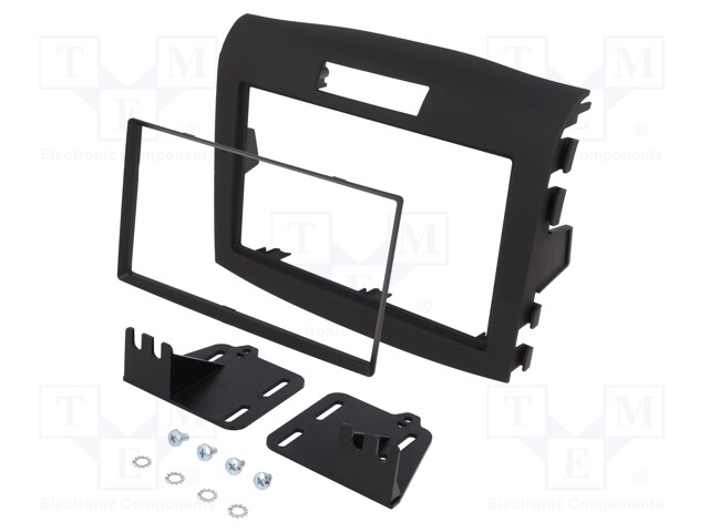 Radio mounting frame; Honda; 2 DIN; black