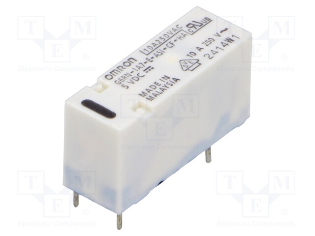 Relay: electromagnetic; SPST-NO; Ucoil: 5VDC; Icontacts max: 10A