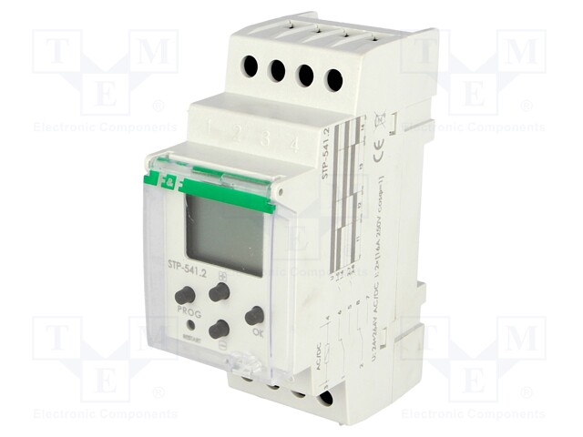 Timer; DPDT; 24÷264VAC; 24÷264VDC; DIN; OUT 1: 250VAC/16A