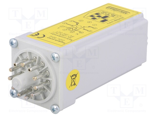 Timer; 0,25s÷12min; DPDT; 24VDC/8A,250VAC/8A; 230VAC; socket; IP20