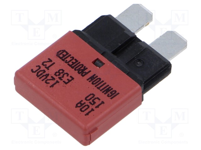 Fuse: fuse; 10A; 14VDC; automotive; 20.5mm