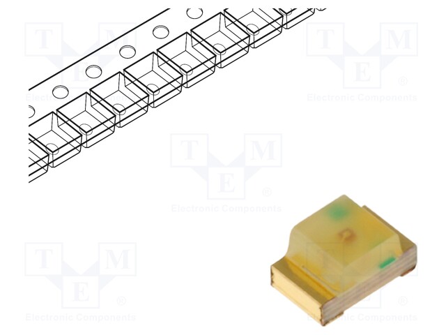 LED; SMD; 0805; yellow; 3÷8mcd; 2x1.25x1.1mm; 120°; 2.1÷2.5V; 20mA