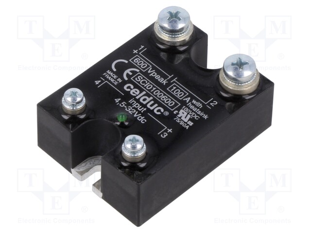 Relay: solid state; Ucntrl: 4.5÷32VDC; 100A; 2÷600VDC; Series: SCI