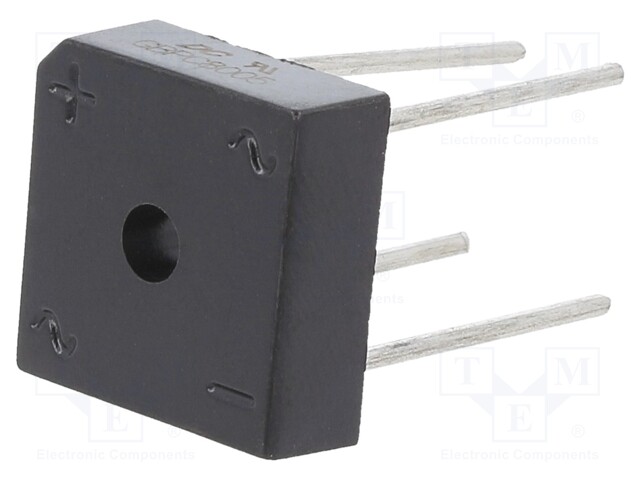 Single-phase bridge rectifier; Urmax: 50V; If: 8A; Ifsm: 240A; THT