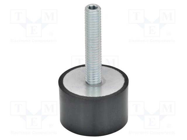 Vibroisolation foot; Ø: 32mm; H: 18mm; Shore hardness: 70; 840N