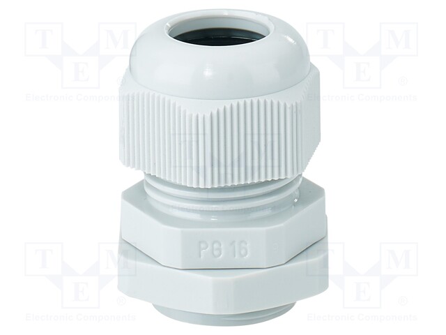 Cable gland; PG16; IP65; polyamide; light grey