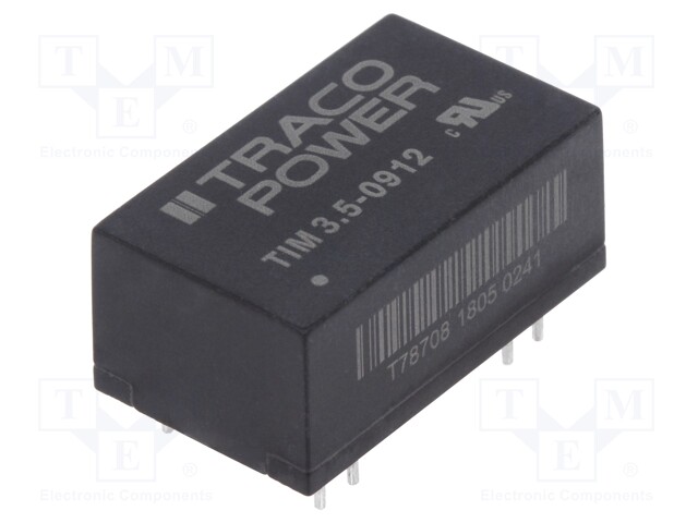 Converter: DC/DC; 3.5W; Uin: 4.5÷12V; 12VDC; Iout: 292mA; DIP16; 7g