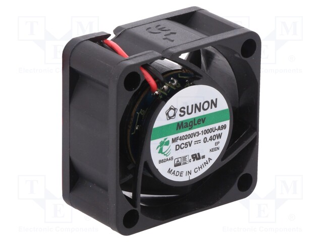 Fan: DC; axial; 5VDC; 40x40x20mm; 10.65m3/h; 16.5dBA; Vapo; 5000rpm