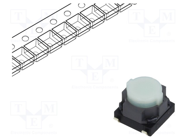 Microswitch TACT; SPST; Pos: 2; 0.02A/15VDC; SMT; none; 3.5mm; round