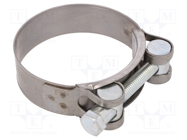 T-bolt clamp; W: 22mm; Clamping: 60÷63mm; chrome steel AISI 430