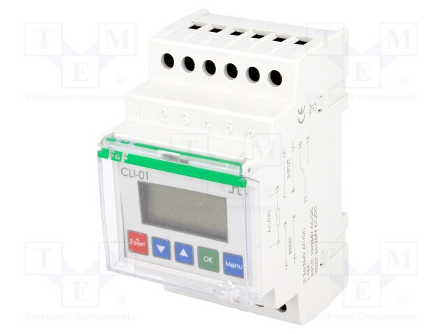 Counter: electronical; LCD; pulses; 99999999; SPDT; IP20