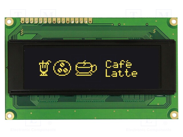 Display: OLED; graphical; 100x32; Window dimensions: 77x25.2mm