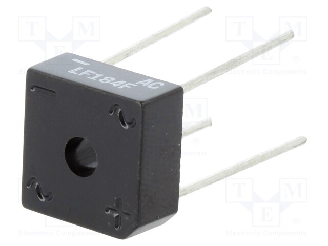 Single-phase bridge rectifier; Urmax: 600V; If: 8A; Ifsm: 200A; THT