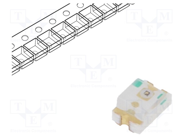 LED; SMD; 0805; yellow; 40÷62mcd; 2x1.25x1mm; 140°; 1.7÷2.4V; 20mA