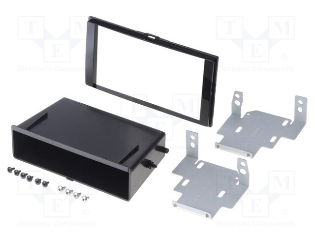 Radio mounting frame; Nissan; 2 DIN; black gloss