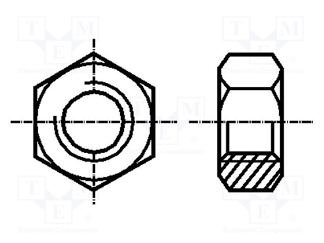 Nut; hexagonal; M12; steel; Plating: zinc; H: 10mm; Pitch: 1,75; 19mm