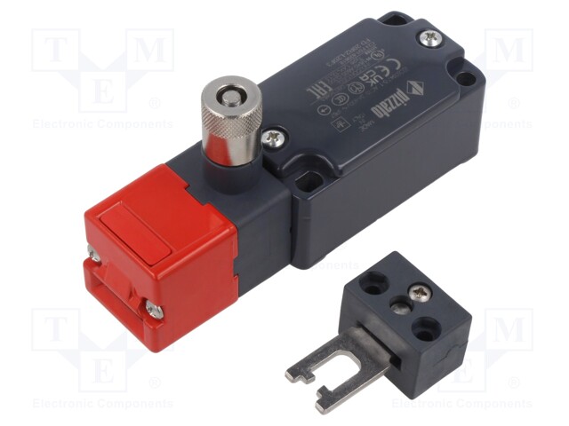 Safety switch: bolting; FD; NC x2 + NO; IP67; metal; black,red