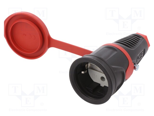 Connector: AC supply; socket; female; 16A; 250VAC; IP54; for cable