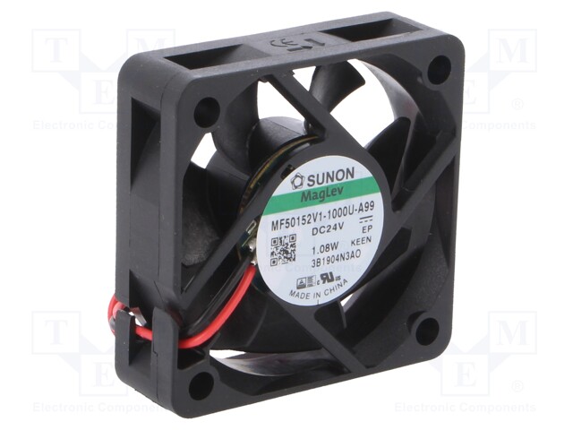 Fan: DC; axial; 24VDC; 50x50x15mm; 28.88m3/h; 33dBA; Vapo; 6100rpm