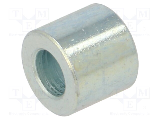 Spacer sleeve; 4.3mm; cylindrical; steel; zinc; Out.diam: 7mm