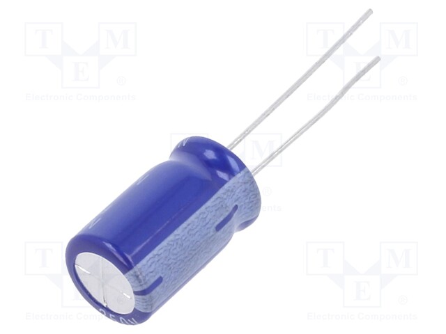 Capacitor: electrolytic; THT; 22uF; 250VDC; Ø10x16mm; ±20%; 2000h