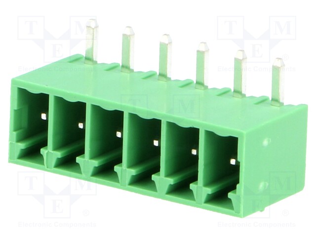 Pluggable terminal block; 3.5mm; ways: 6; angled 90°; socket; male
