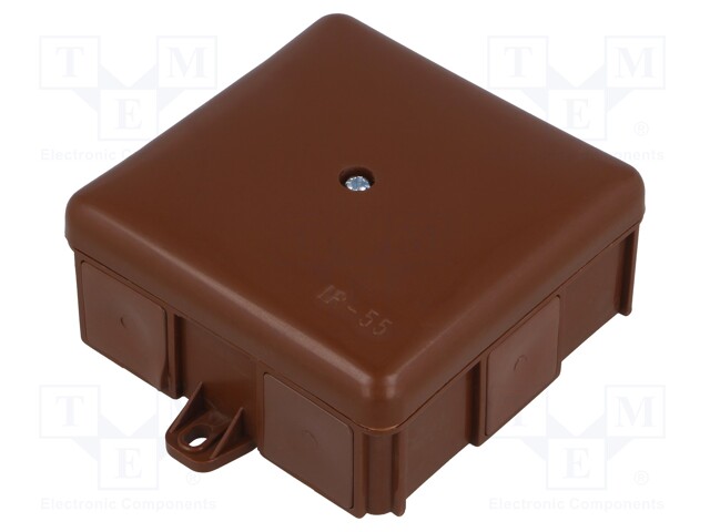 Enclosure: junction box; X: 86mm; Y: 86mm; Z: 39mm; wall mount; IP55