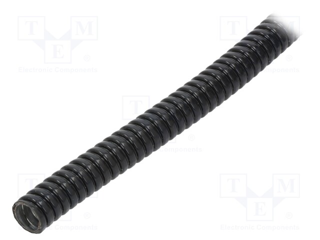 Protective tube; ØBraid : 17mm; galvanised steel; black; Len: 10m