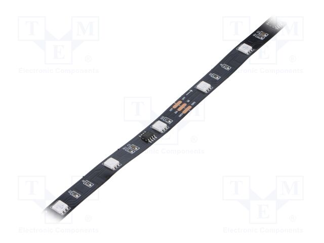 Programmable LED tape; RGB; 5050; 12V; LED/m: 30; 10mm; black PCB