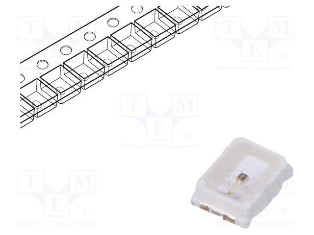 LED; SMD; PLCC2,2216; yellow; 140÷330mcd; 2.2x1.6x0.55mm; 120°