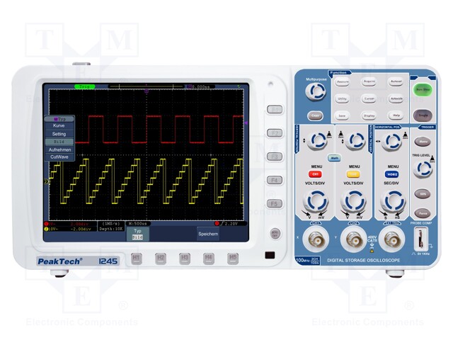 Oscilloscope: digital; Channels: 2; ≤100MHz; 500Msps; 10Mpts; 18W