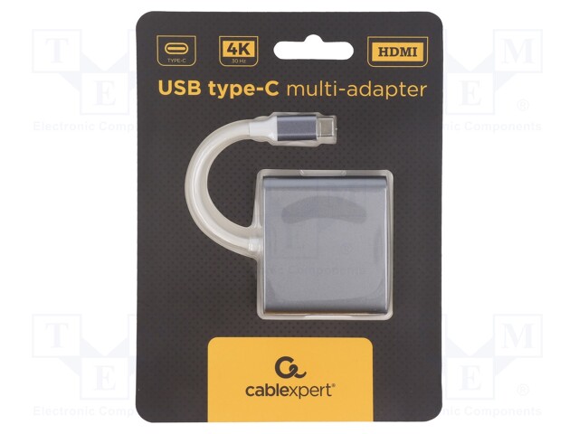 Adapter; HDMI 1.4,USB 3.0,USB 3.1; 0.075m; Colour: grey