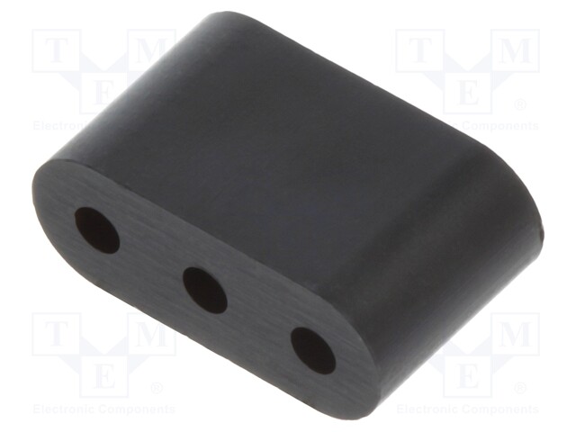 Spacer sleeve; LED; ØLED: 3mm; L: 4.8mm; black; UL94V-0; Mat: PVC