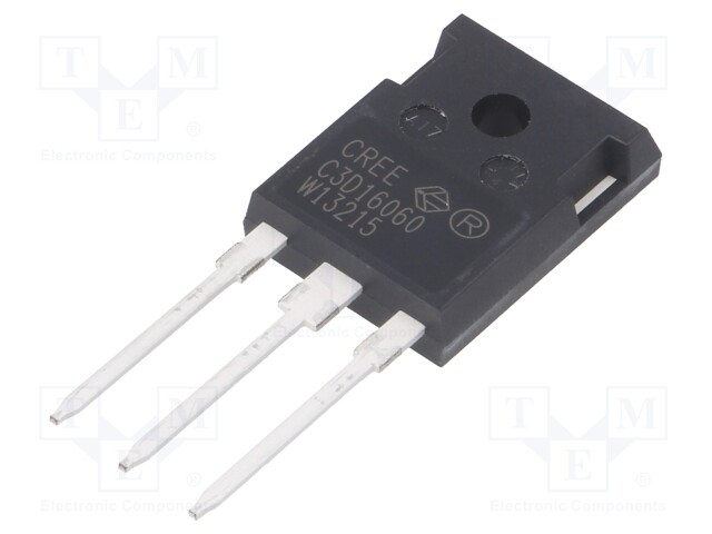 Diode: Schottky rectifying; SiC; THT; 600V; 2x8A; 100W; TO247-3