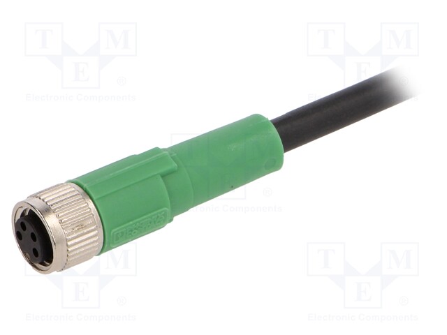 Connection lead; M8; PIN: 4; straight; 1.5m; plug; 30VAC; 4A; 30VDC