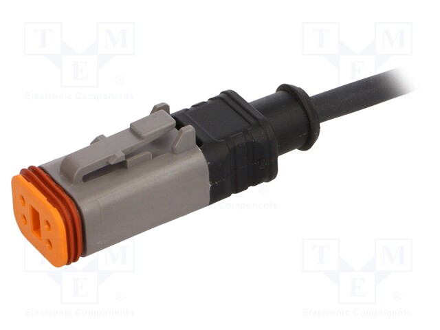 Connection lead; DT06-4S; PIN: 4; straight; 1.5m; plug; 48VAC; 8A