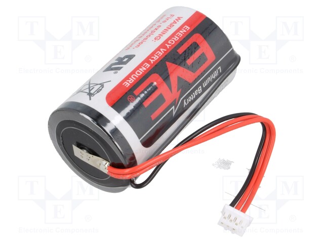 Battery: lithium; 3.6V; D; JST PHR4 socket; 19000mAh